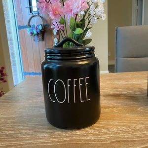 Rae Dunn Black Coffee Canister